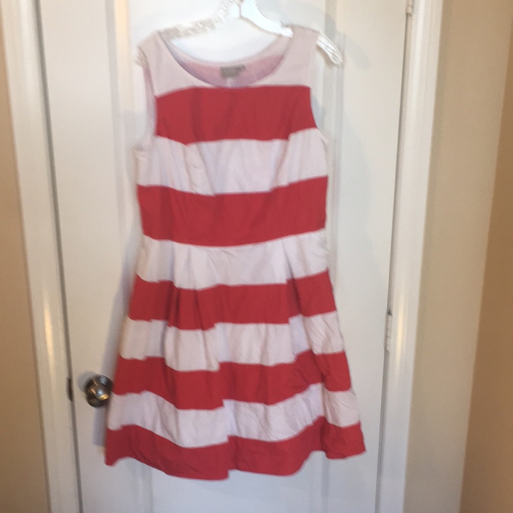 Red and White Stripe Dress